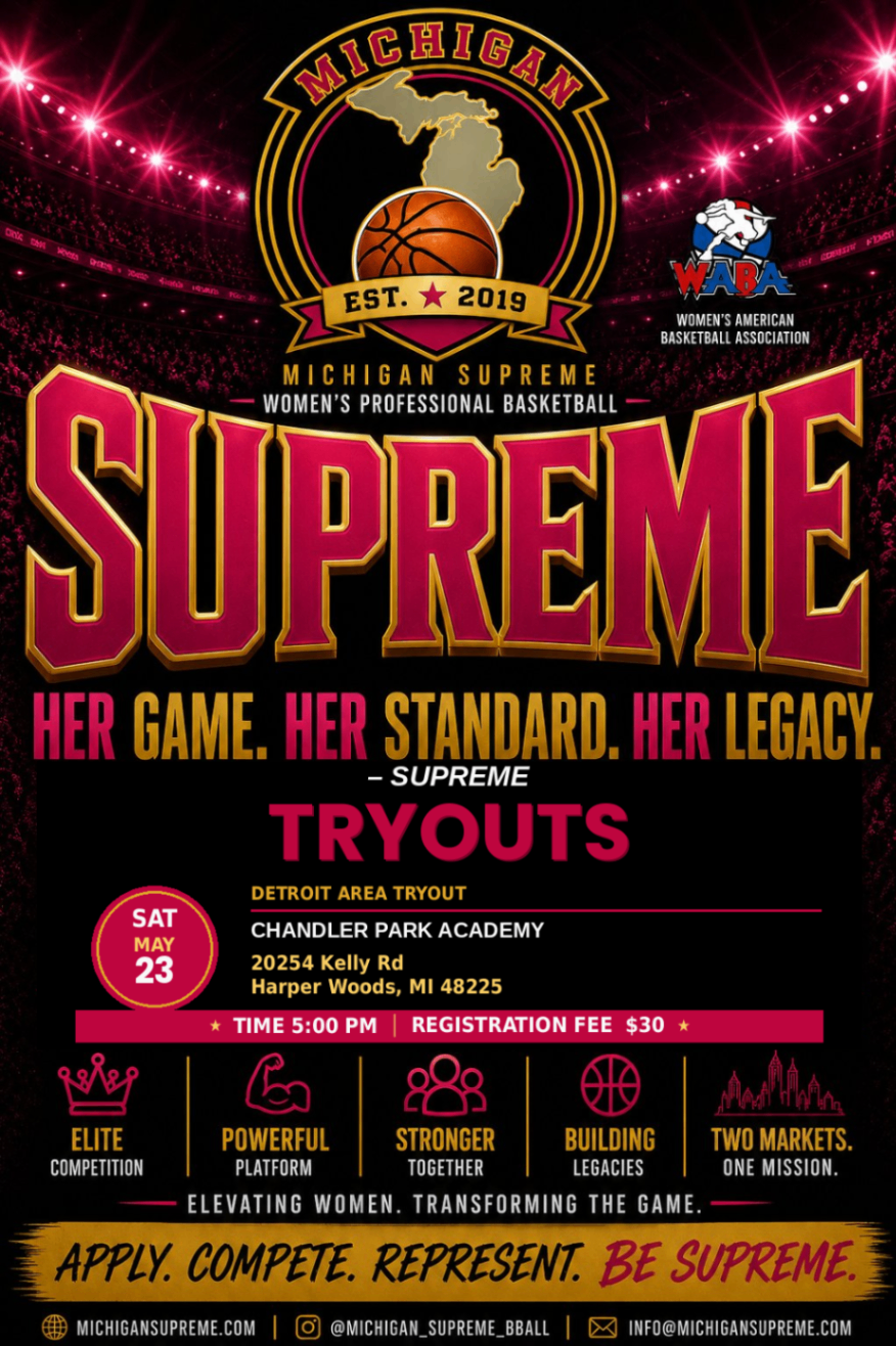 Chandler Park Academy Tryout Flyer — SAT May 23